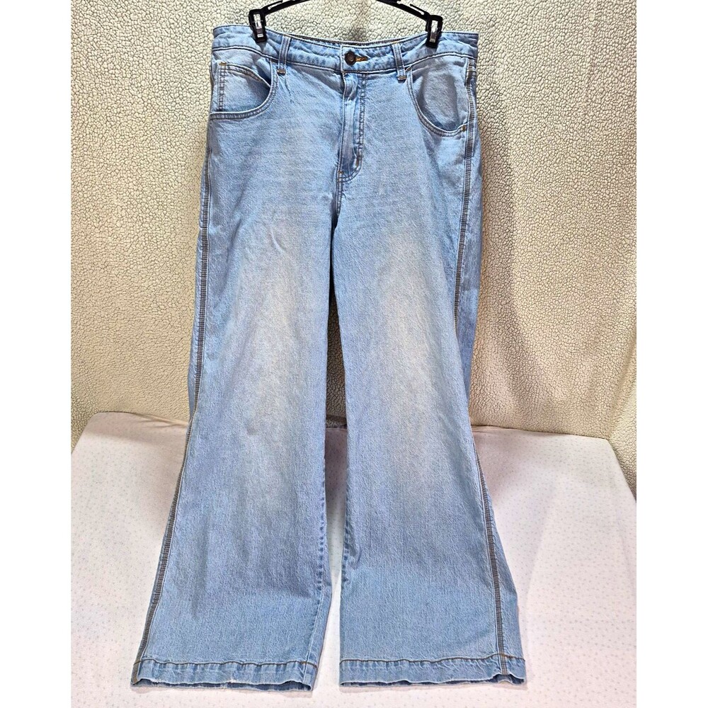 No Boundaries Baggy Utility Wide Leg Denim Jeans Womens Size L 12-14 Streetwear